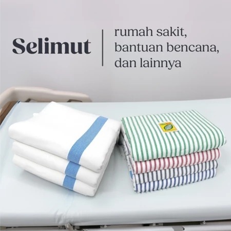 Selimut Rumah Sakit Kain Tenun Lurik Bantuan Bencana UKS
