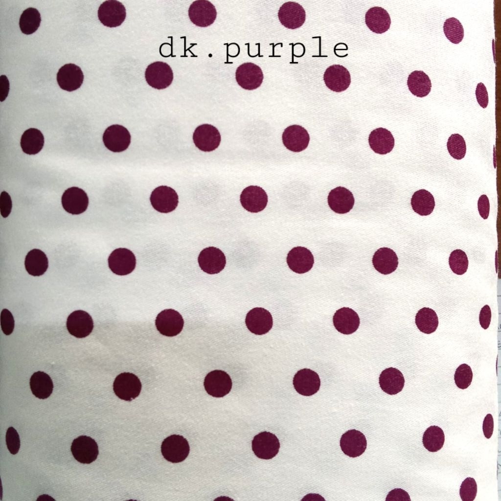 Kain katun jepang tokai senko polkadot putih