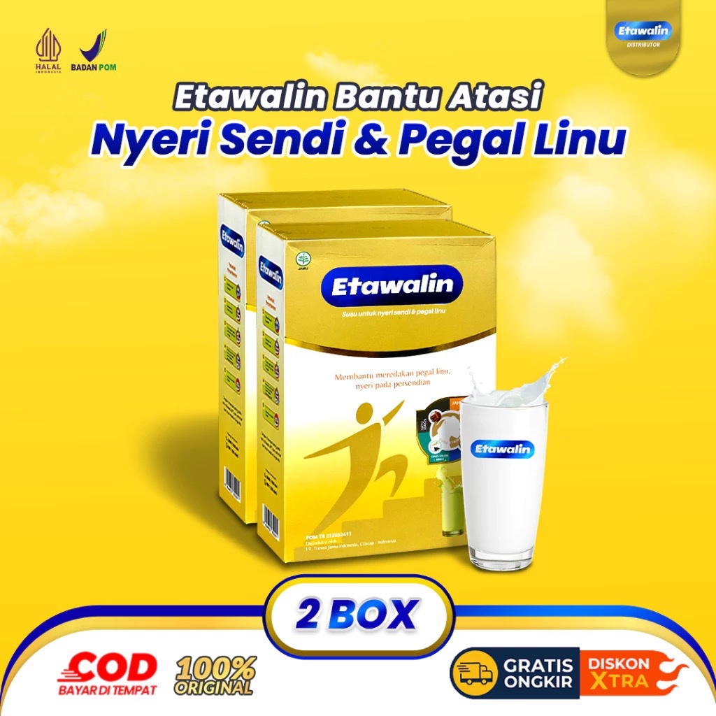 

BEST SELLER (2 BOX) ETAWALIN - Susu Kambing Etawa Solusi Atasi Masalah Nyeri Sendi & Asam Urat