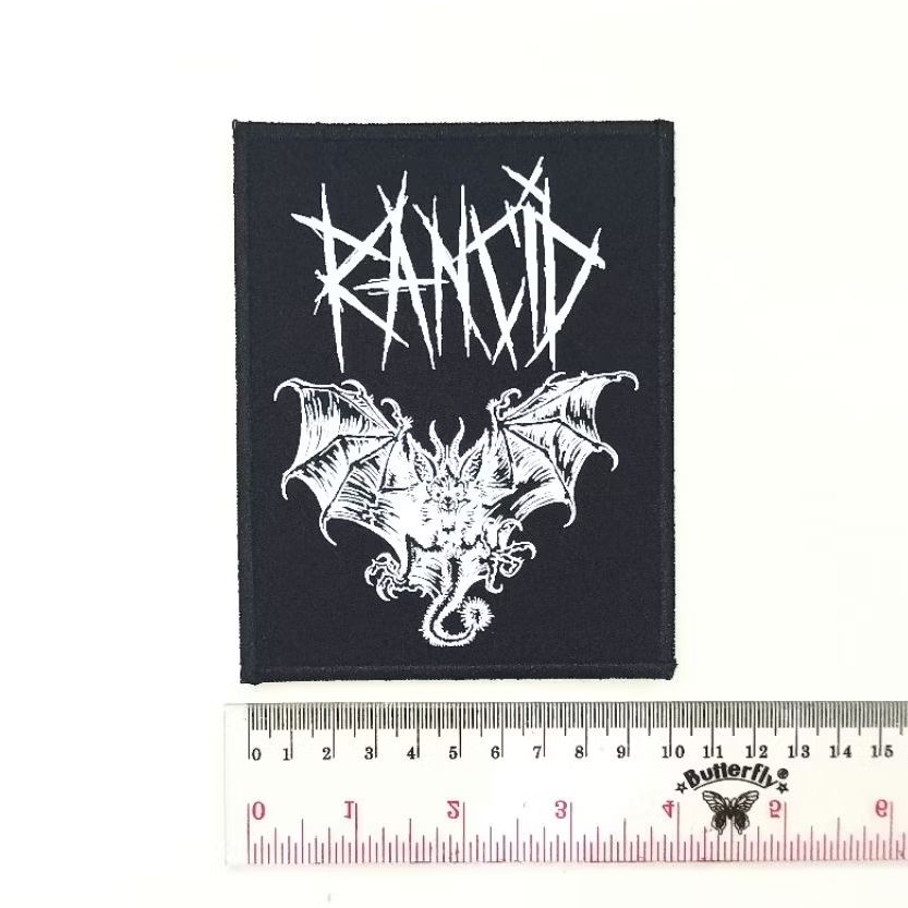 Emblem/Patch Sablon/Tambalan Celana Jaket Vest Sweater Topi Tas - Rancid (bat)
