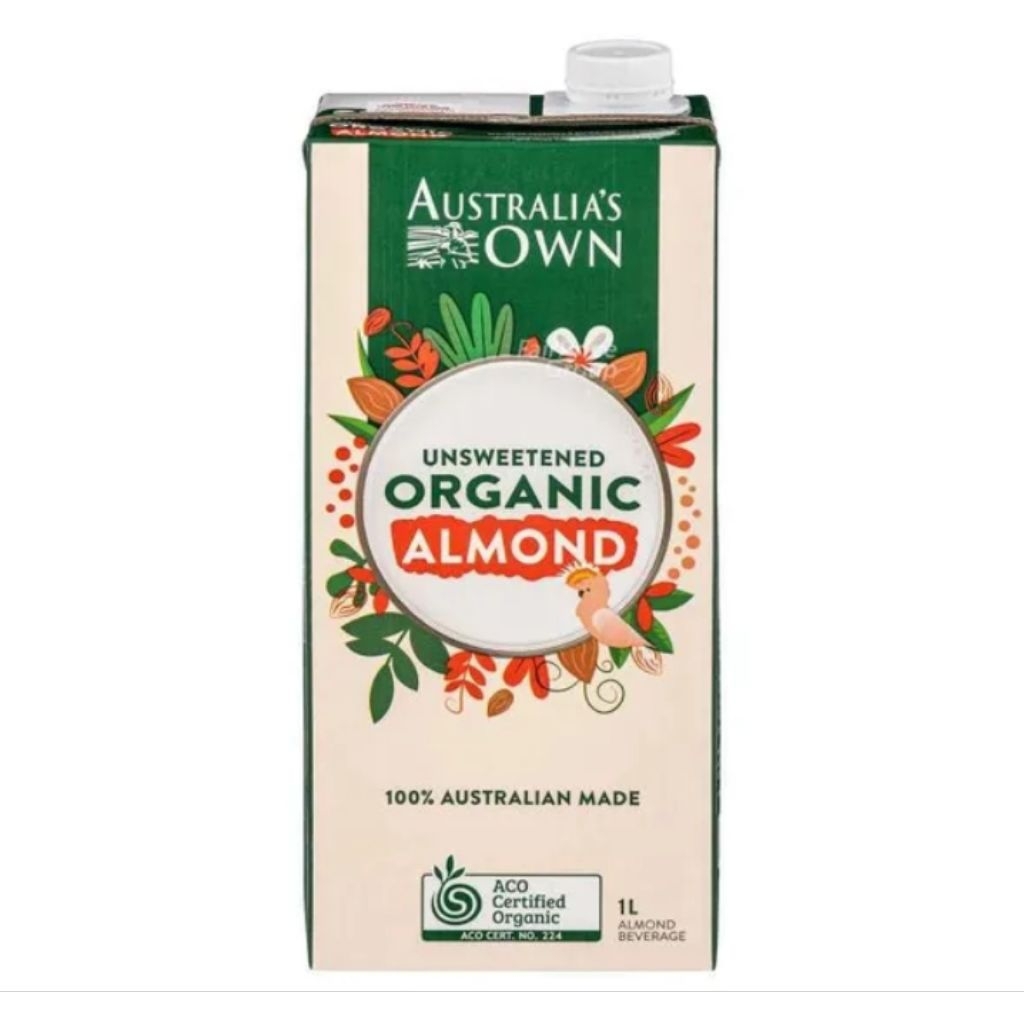 

australia's own unsweetened organic almond milk 1lt