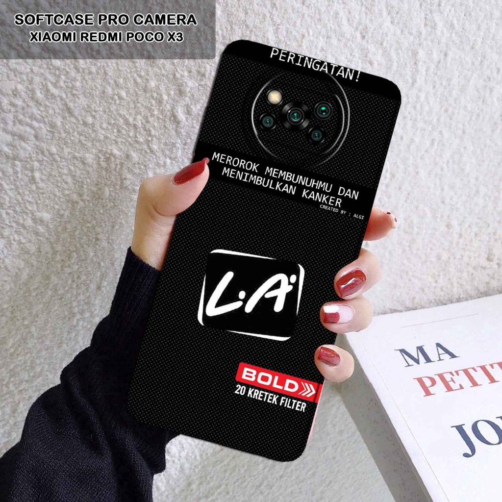 Softcase Untuk Xiaomi Poco X3 / X3 NFC / X3 Pro - Softcase Gambar Fashion Printing { Rokok Limited E