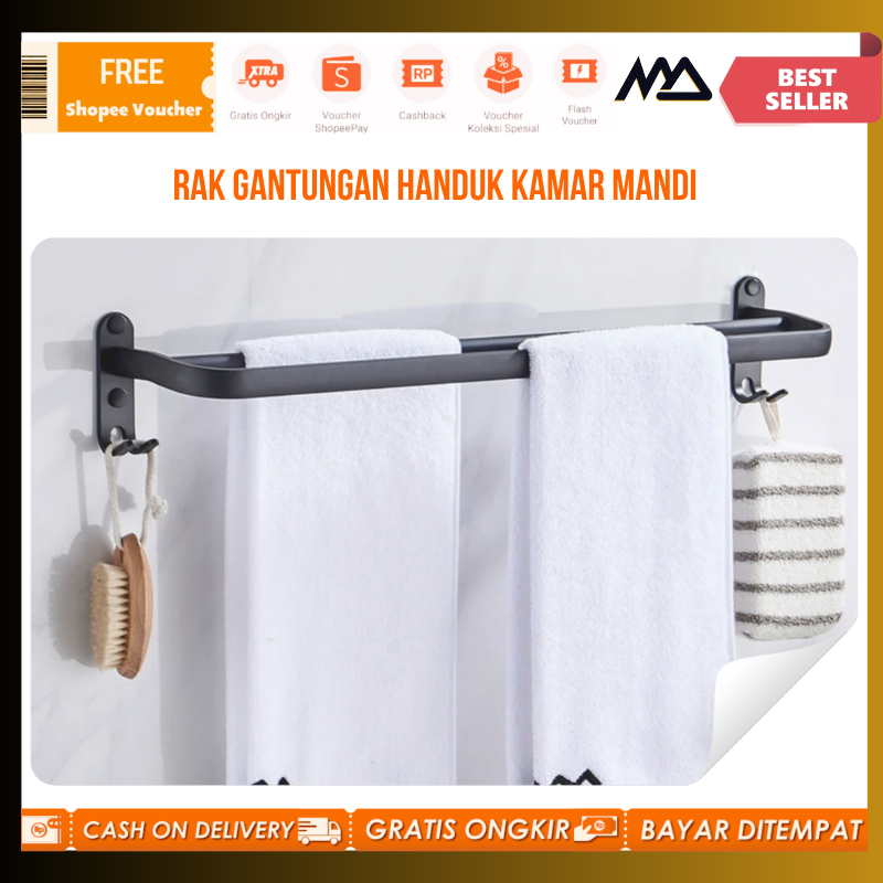 Gantungan Handuk Kamar Mandi / Rak Gantungan Handuk Kamar Mandi Towel Holder / Rak Gantungan