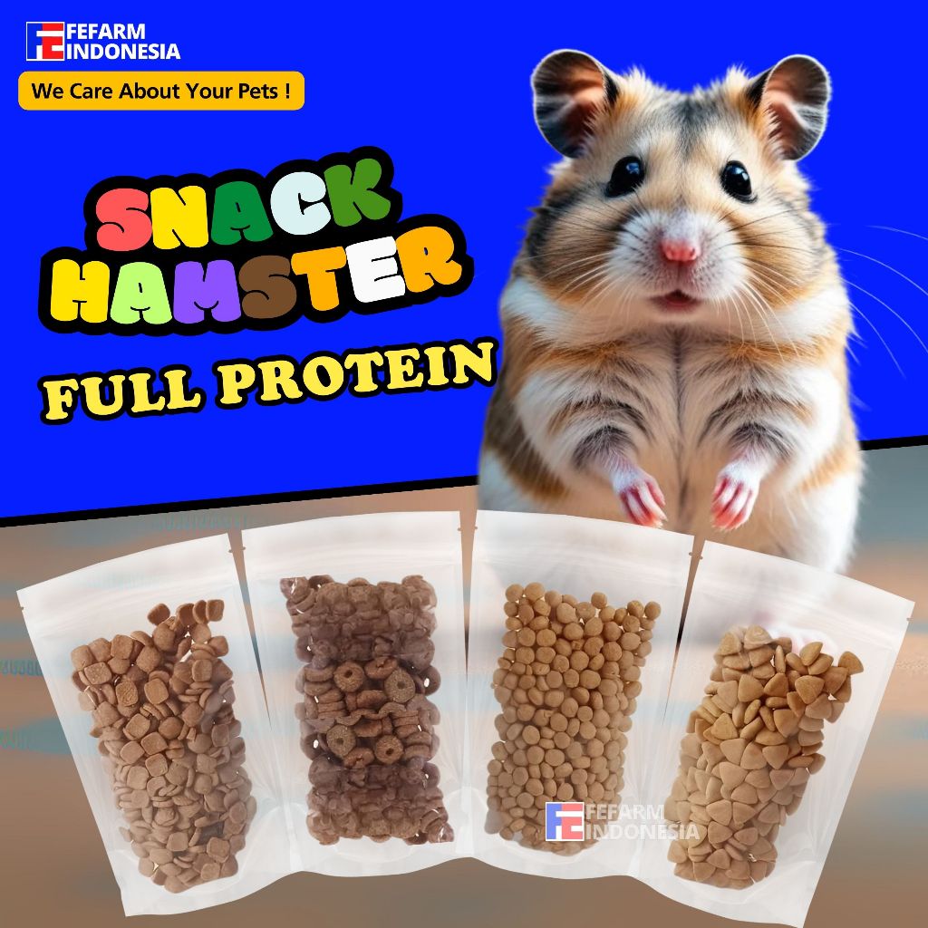 Snack Cemilan Pakan Hamster Seafood & Fruit Meal Sehat dan Berkualitas Produk Makanan Hamster Terbai