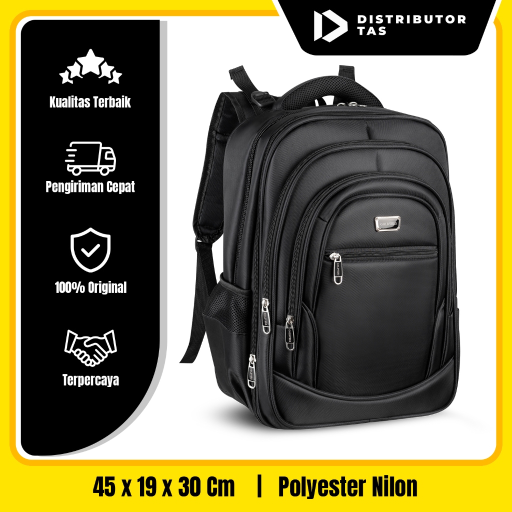 Polo Goldvers - Tas Ransel Pria 18 Inch POLO Goldvers Tas Kerja Sekolah Import + Jas Hujan