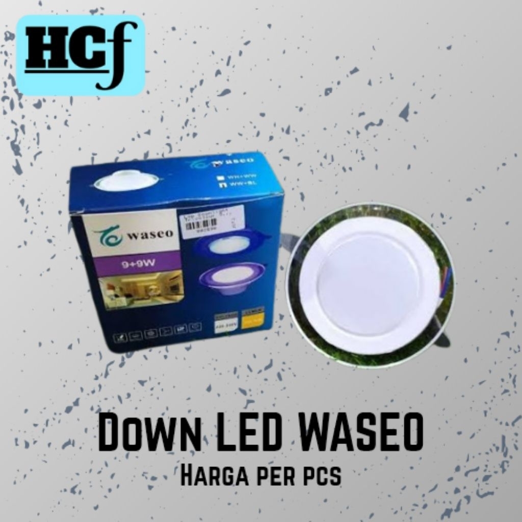 DOWN LED LAMPU 3 WARNA WASEO/ LAMPU LISTRIK/ LAMPU LED