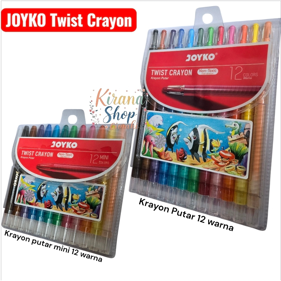 

JOYKO KRAYON PUTAR / TWIST CRAYON ISI 12 COLORS / 12 WARNA JOYKO TWIST