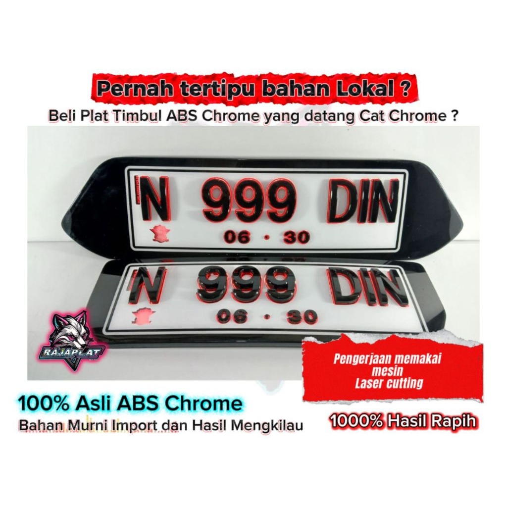 PLAT NOMOR CUSTOM EMBOS NON LED MURAH, plat nomor timbul, plat nomer sultan premium, plat nomor mura