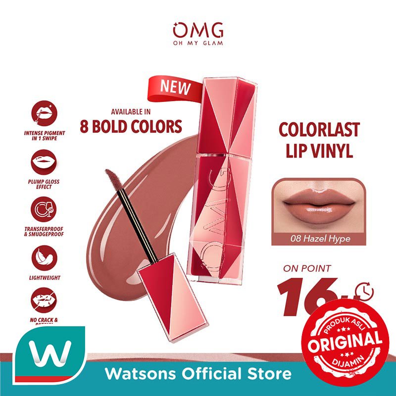 OMG Oh My Glam Colorlast Lip Vinyl 08 Hazel Hype