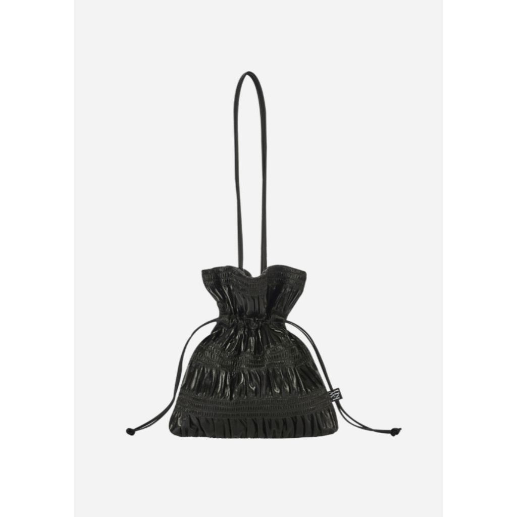 (PO KOREA) KWANI CRINKLE SHOULDER BAG SLEEK BLACK - BEST SELLER KOREA