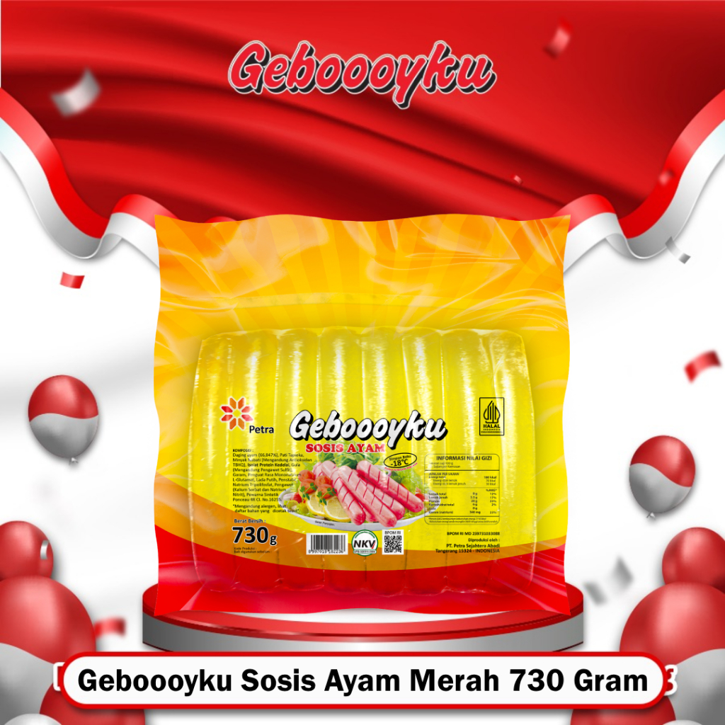 

Gebooyku Sosis Ayam Varian Merah 730 Gram