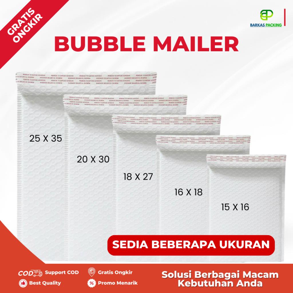 

Amplop Packing Bubble Mailer - Amplop Packing Bubble Mailer Bubblewarp Berbagai Ukuran Bahan Premium