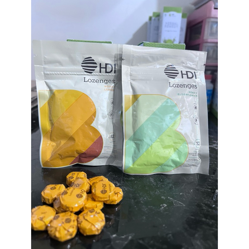 

HDI Natural permen proliz lozenges honey elder flower / honey lemon 100% original