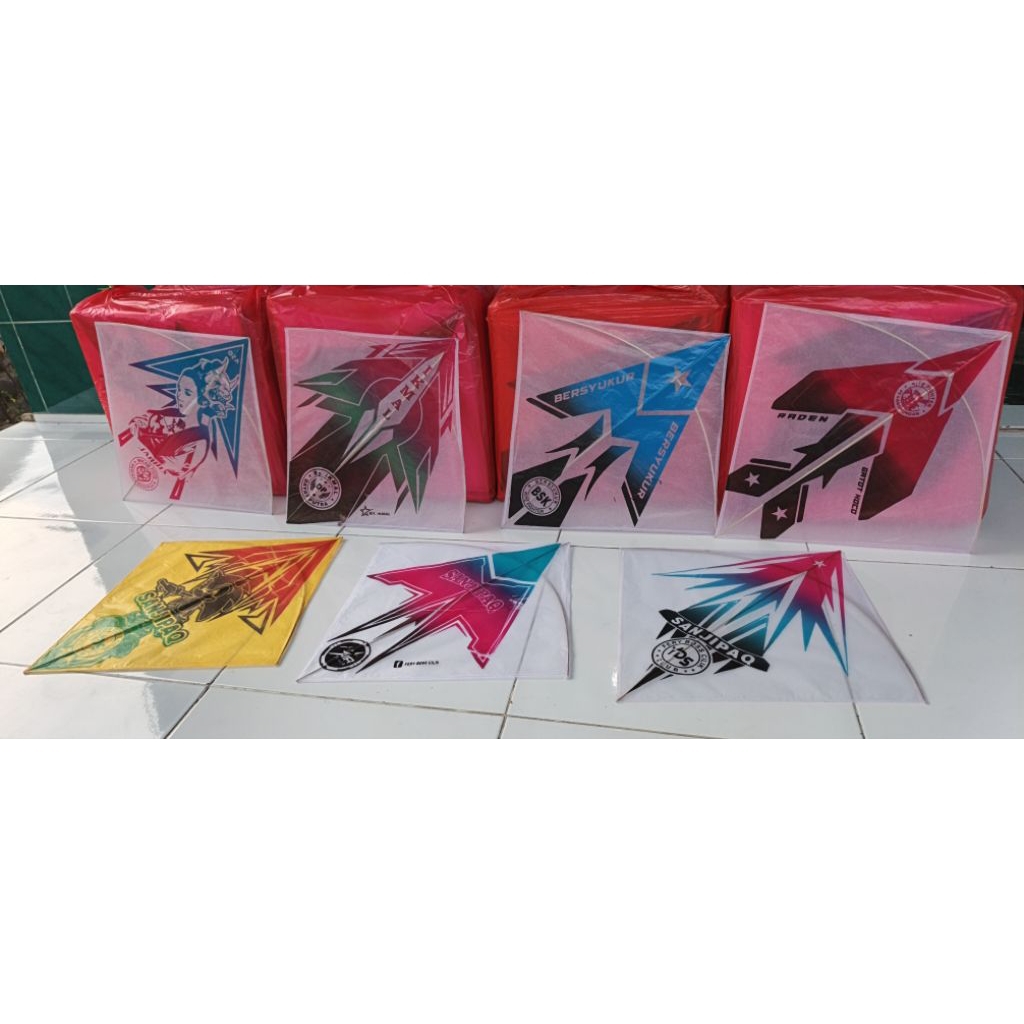 LAYANGAN SUKHOI STANDART SEMI SUPER 2 WARNA