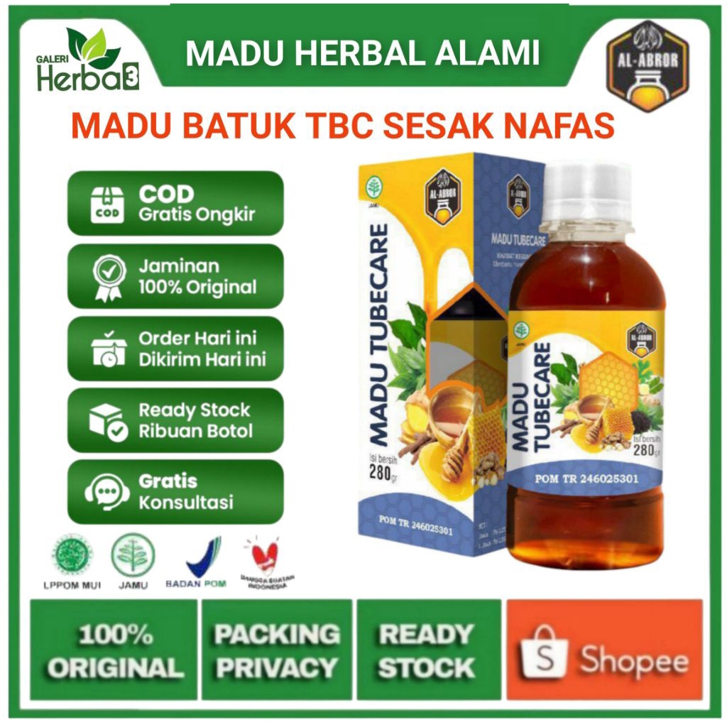 

Madu TUBECARE Untuk TBC, Gangguan Pernafasan, Batuk