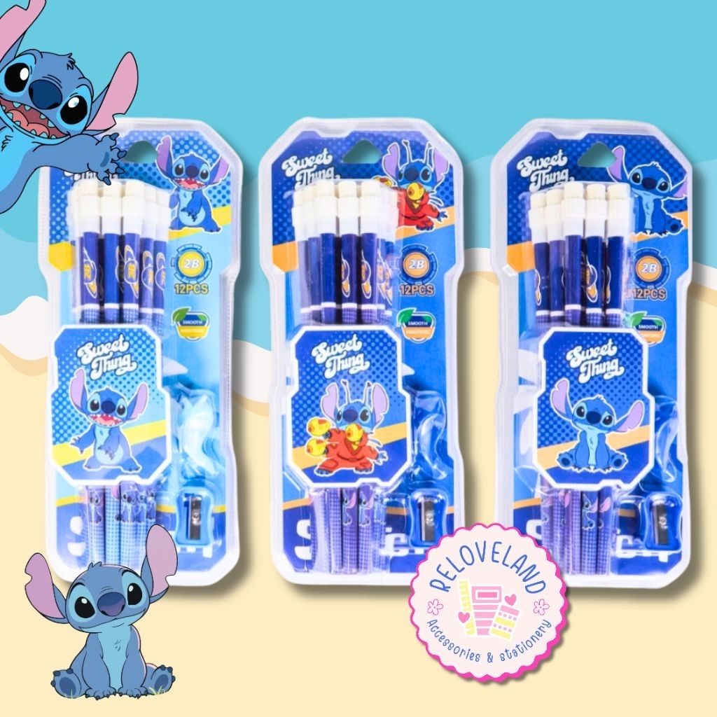 

12pc pensil stitch | alat tulis lilo & stitch | pensil lilo & stitch | 1box pensil stitch isi 12pc