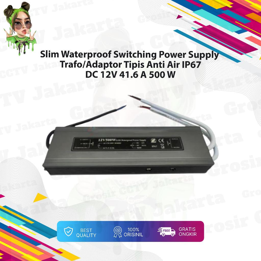 Maximus Slim Waterproof Power Supply Trafo Adaptor Outdoor IP67 12V 500W