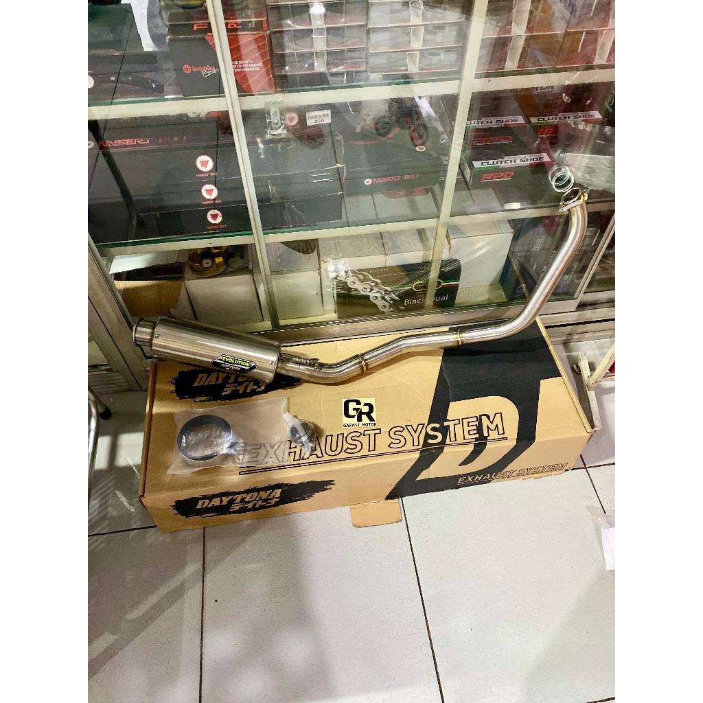 knalpot daytona evolution all new yamaha r15 v3 v4 r15m xsr 155 mt15 full system