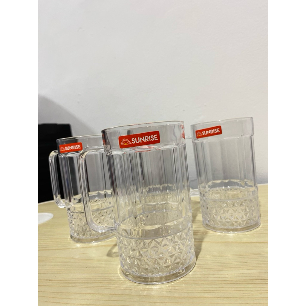 Gelas akrilik sunrise Isi 6 pcs / gelas tangkai akrilik / gelas jus akrilik / cangkir akrilik jus