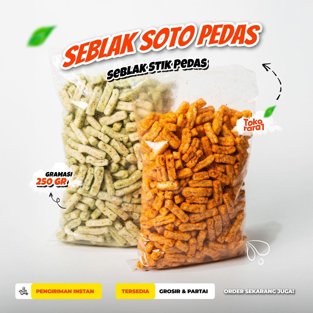 

[ 250gr ] Kerupuk Seblak Soto Pedas dan Cabe Ijo Pedas