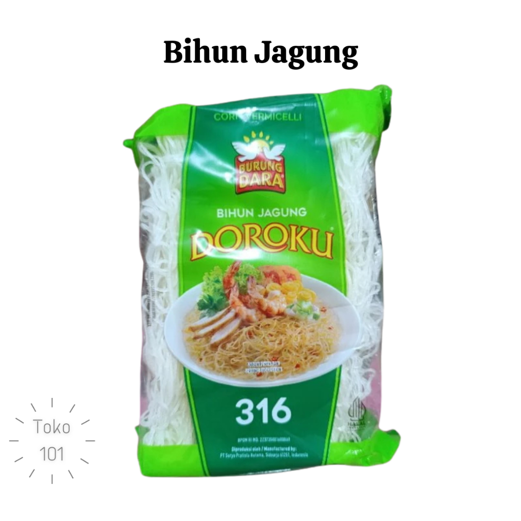 

Bihun Jagung DOROKU 316 gr Cap Burung Dara