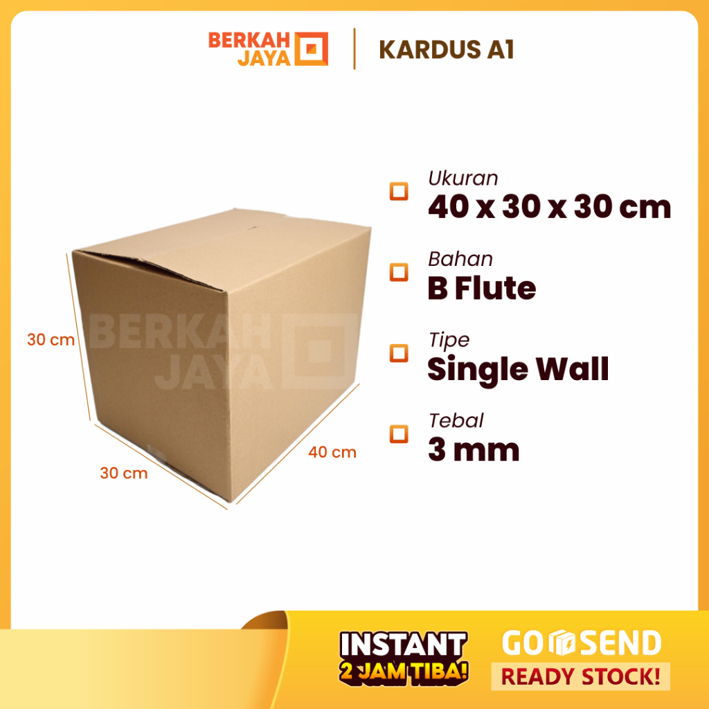 

[KHUSUS INSTANT] 40x30x30 cm Kardus / Box / Karton / Dus Besar / Kotak Packing Polos Jumbo Besar Pindahan / Dus Packing Alat Kopi / Kardus Hampers Parcel Sembako (Kardus 40 x 30 x 30 cm)