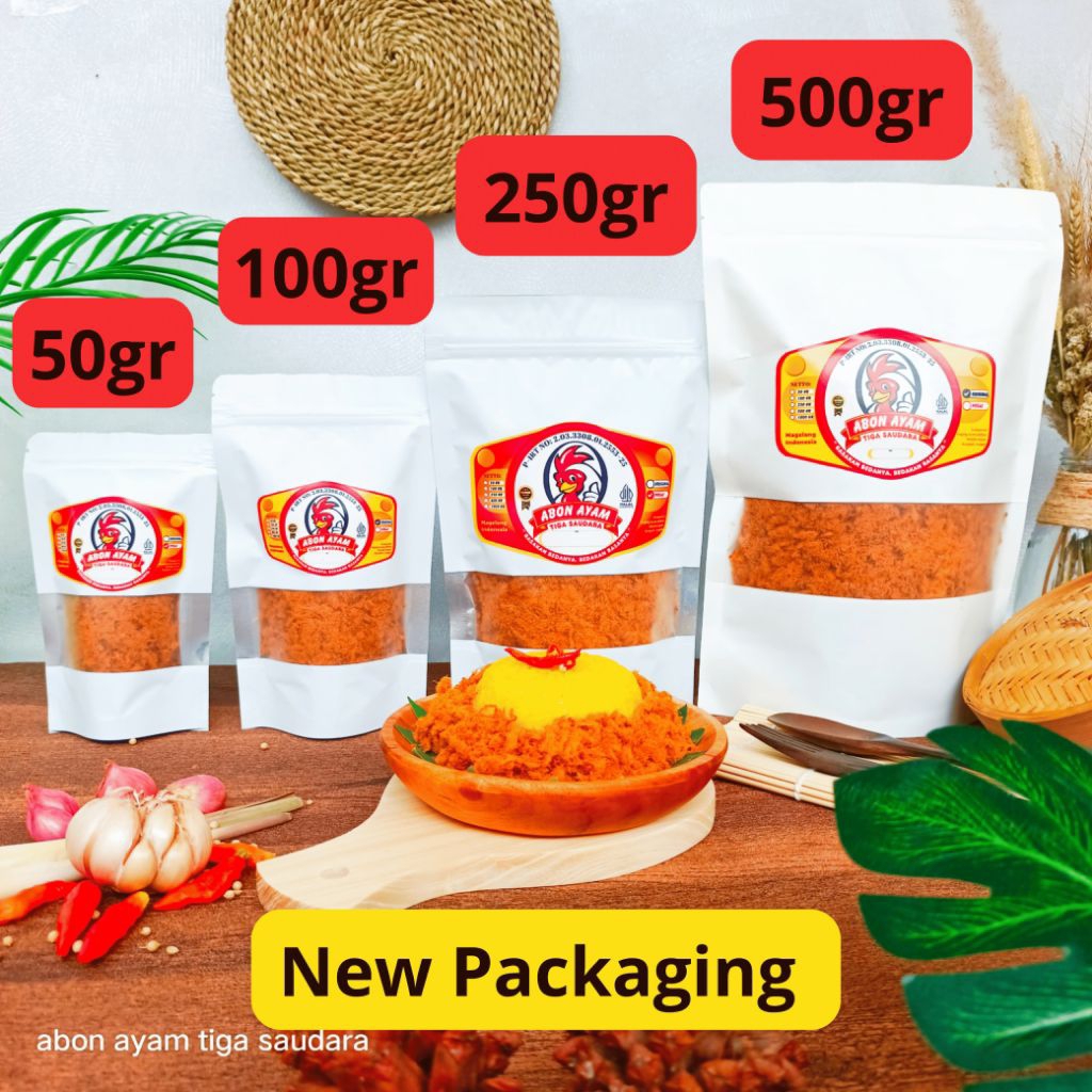 

Abon ayam tiga saudara | Abon ayam asli tanpa campuran | netto 50gr