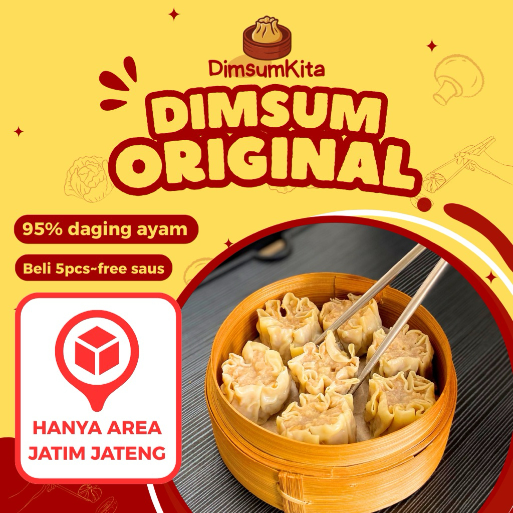 

DIMSUM PREMIUM - DIMSUM ORIGINAL - DimsumKita 95% DAGING AYAM - Area Jawa Timur