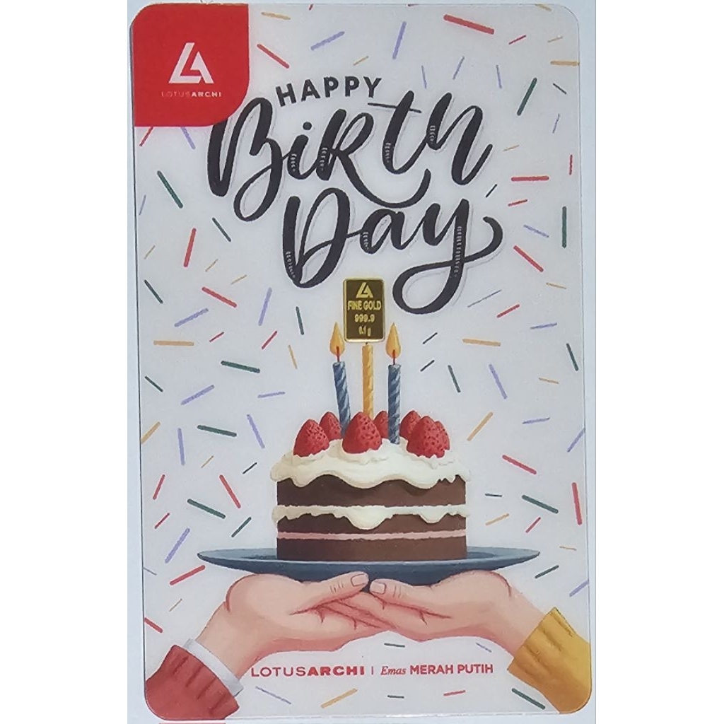 Logam Mulia Lotus Archi 0.1 Gram Happy Birthday