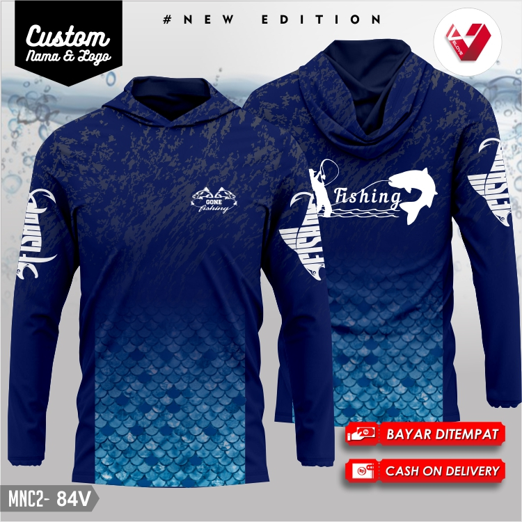 Baju Jersey Mancing / Kaos Fishing / Baju Fishing Mania / Mancing Club FullPrint GRATIS NAMA & LOGO.