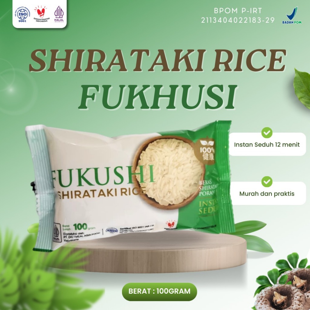 

Beras Porang Shirataki FUKUSHI 100 Gram