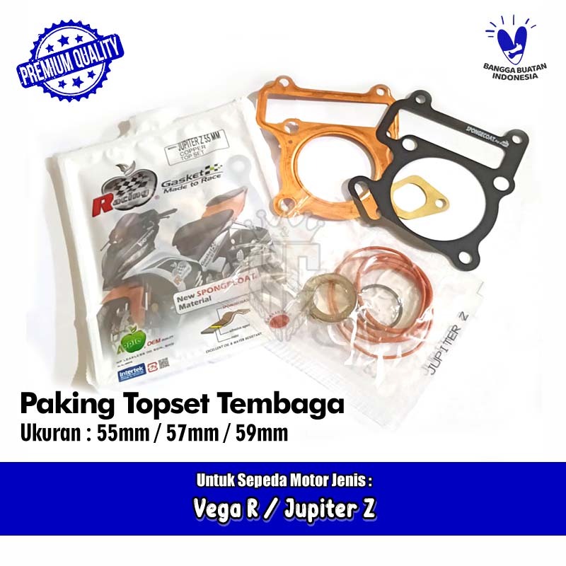 Paking Perpak Set Topset Tembaga Jupiter Z Vega R Bore Up 55 57 59 mm