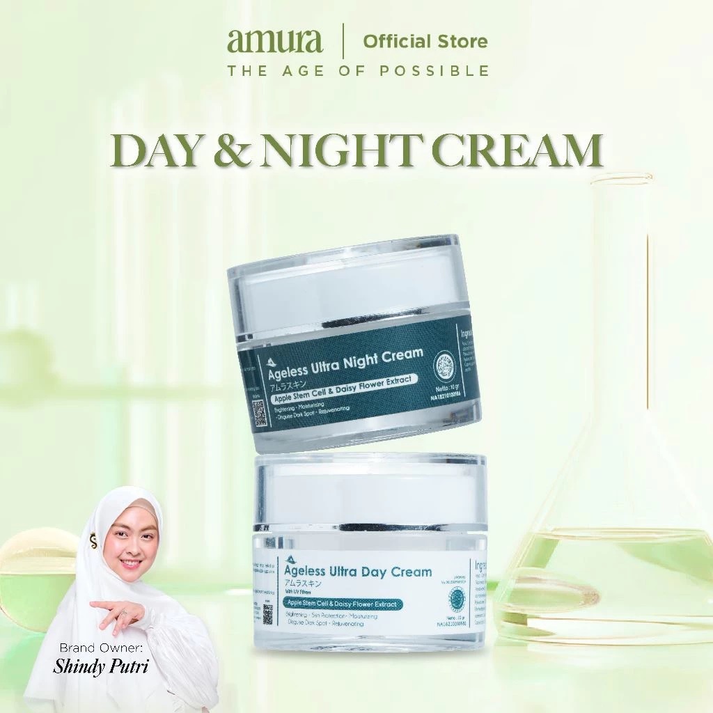 AMURA AGELESS ULTRA DAY CREAM + NIGHT CREAM 10g