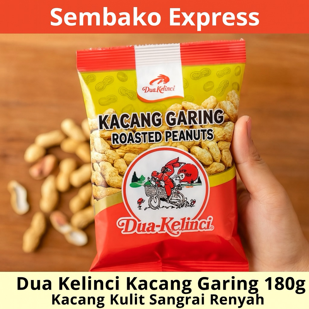 

Dua Kelinci Kacang Garing 180g – Camilan Kacang Kulit Sangrai Renyah