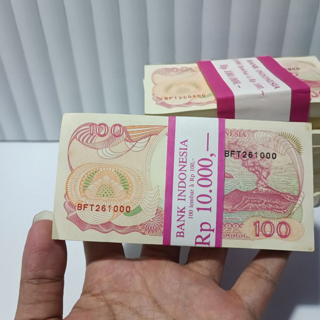 Koleksi Uang Kuno 100 Kapal Pinisi 5 Lembar