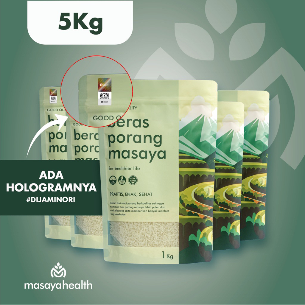 Beras Masaya Beras Porang Bundle 5kg - Shirataki Konjac 5Kg