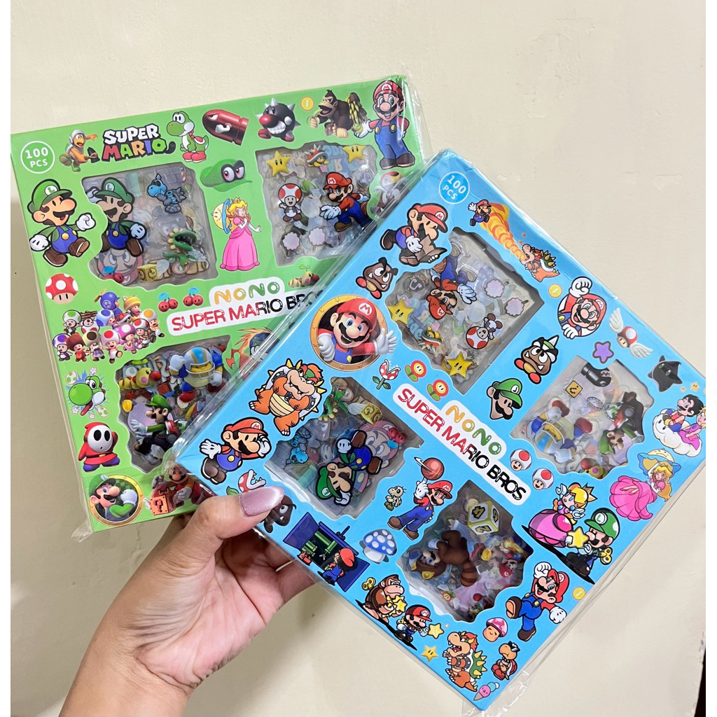 

SUPER MARIO stiker anak 100pcs box | sticker lucu kartun gemas hadiah kreatif edukasi - latteus