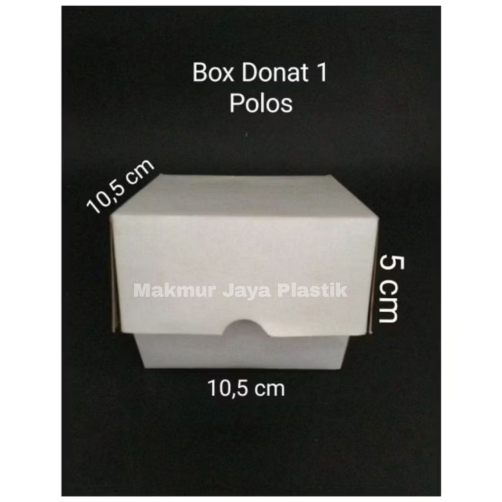 (1 pcs) Dos Donat Putih isi 1 uk 10.5x10.5x5 cm/Dus Donat Kerdus Donat Box Donat isi 1/Dus Kerdus Do