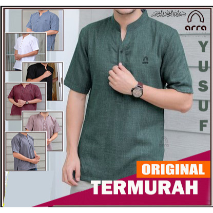 Baju Koko Lengan Pendek Pria Dewasa ARRA-YUSUF