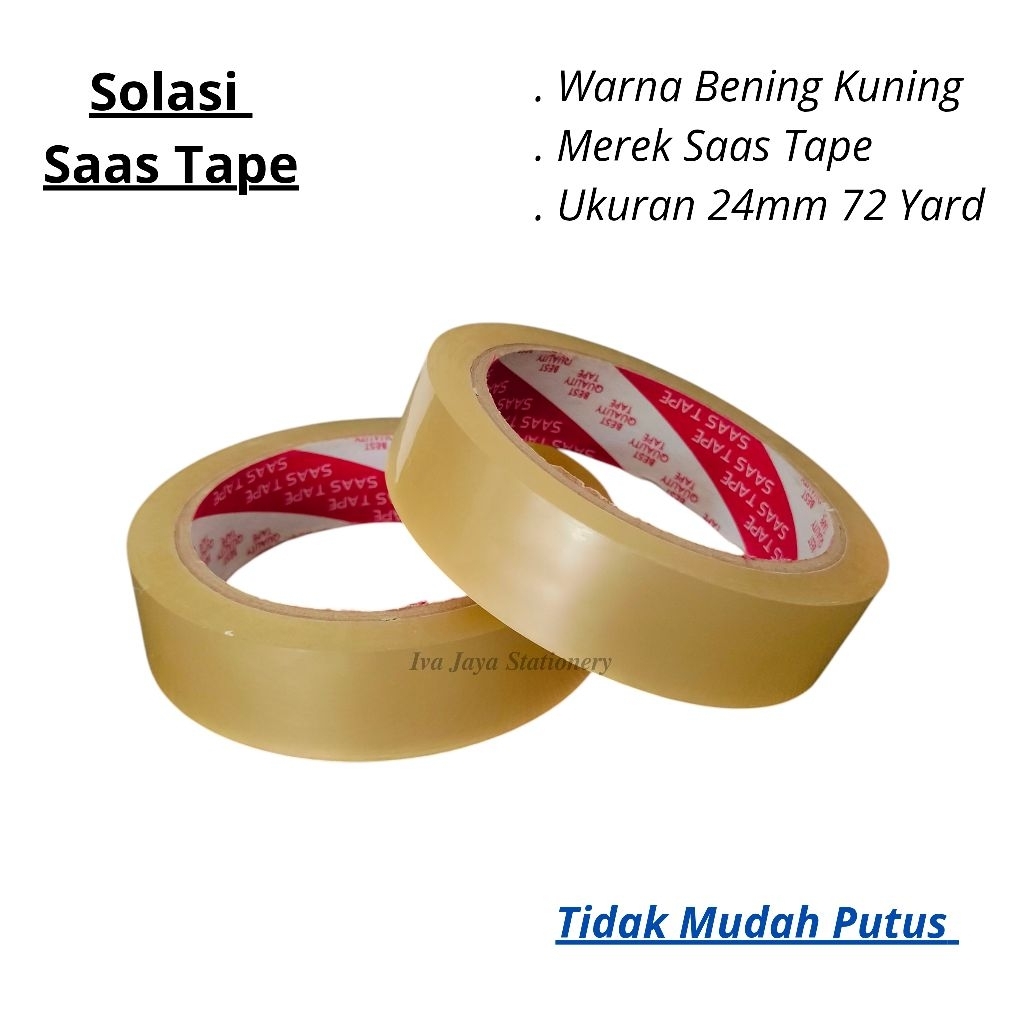 

Solasi 1 Inch 24mm 72 Yard Tebal Saas Tape / Solatip Kado
