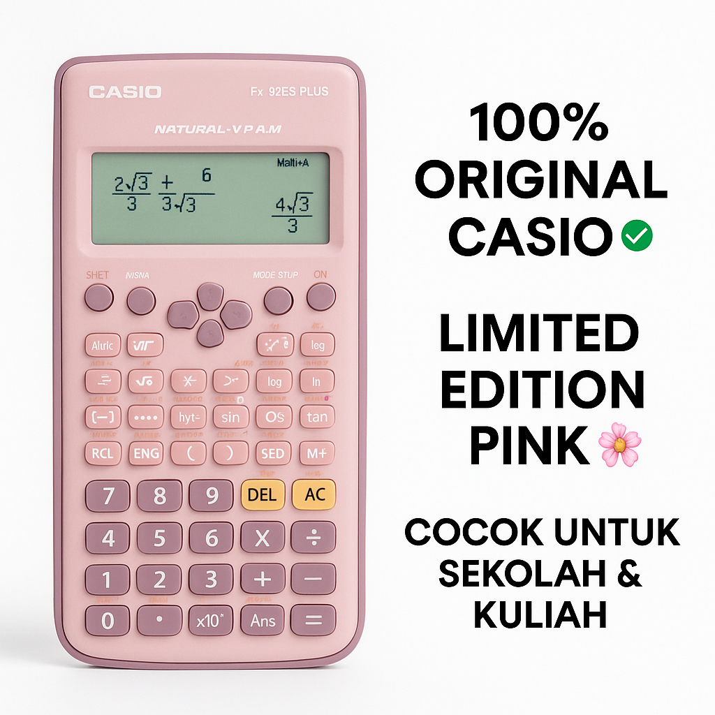 

Kalkulator CASIO fx-82ES PLUS 2nd Edition Pink – Scientific Calculator Original Casio