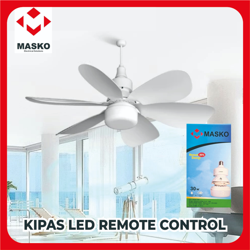 Lampu Kipas LED Remote Control MASKO