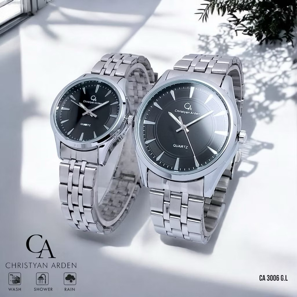 Jam Tangan Couple Christyan Arden 3006 G.L Original Anti Air – Rantai Halus & Garansi Resmi