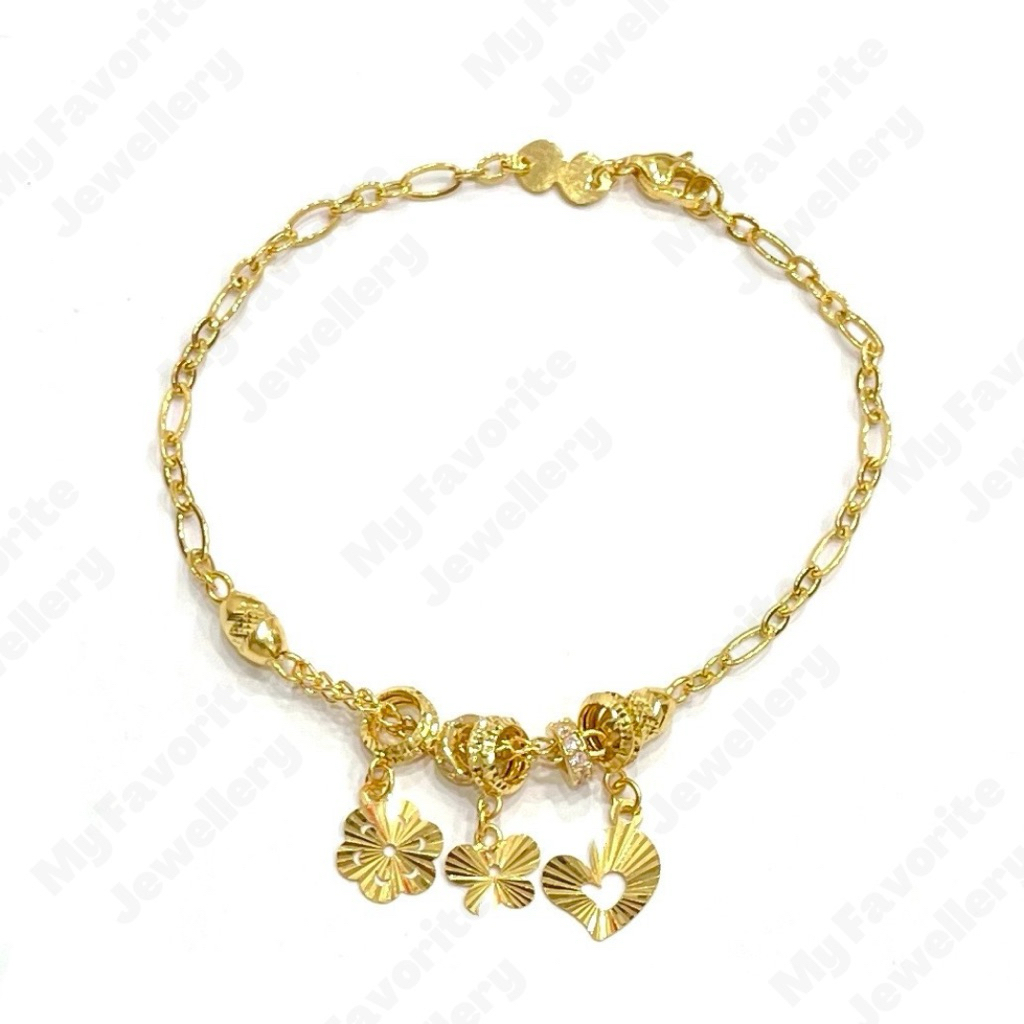 Gelang Emas Ring Ad Gantungan Mainan Emas Asli Kadar 700