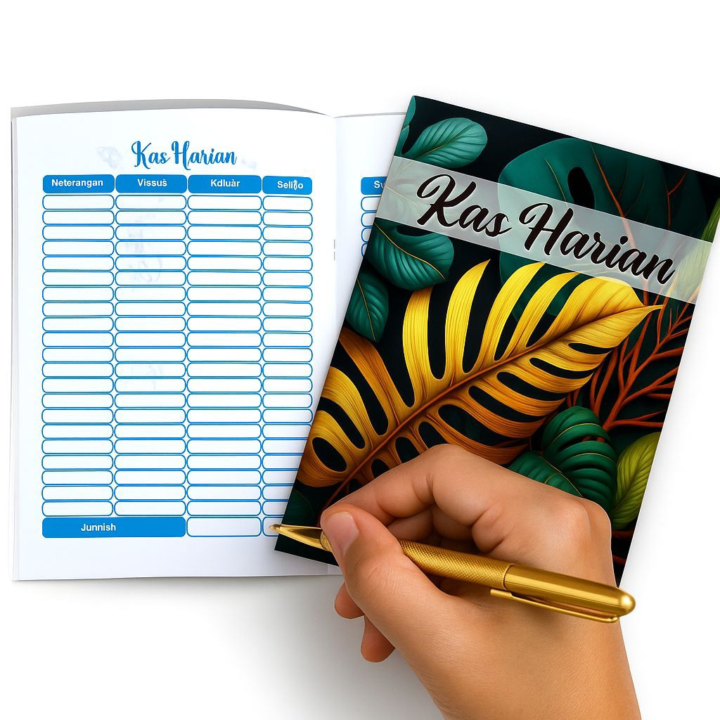 

Kas Harian / Buku Agenda Kas Harian / Buku Catatan Keluar Masuk Keuangan / Kas Harian A5