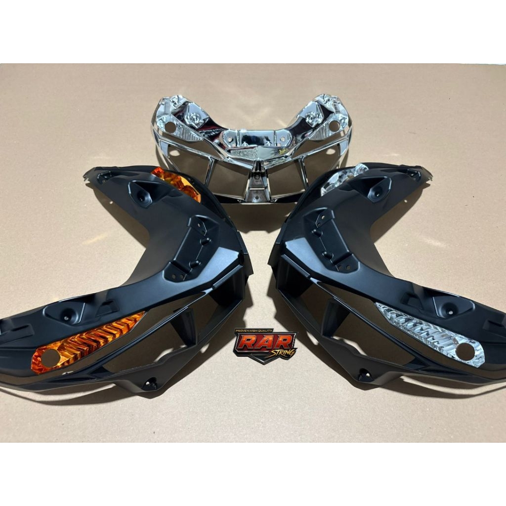 Frame Dudukan Alis Reflektor Lampu Depan Honda Vario 125 / 150 Led Old Custom Black Housing Original