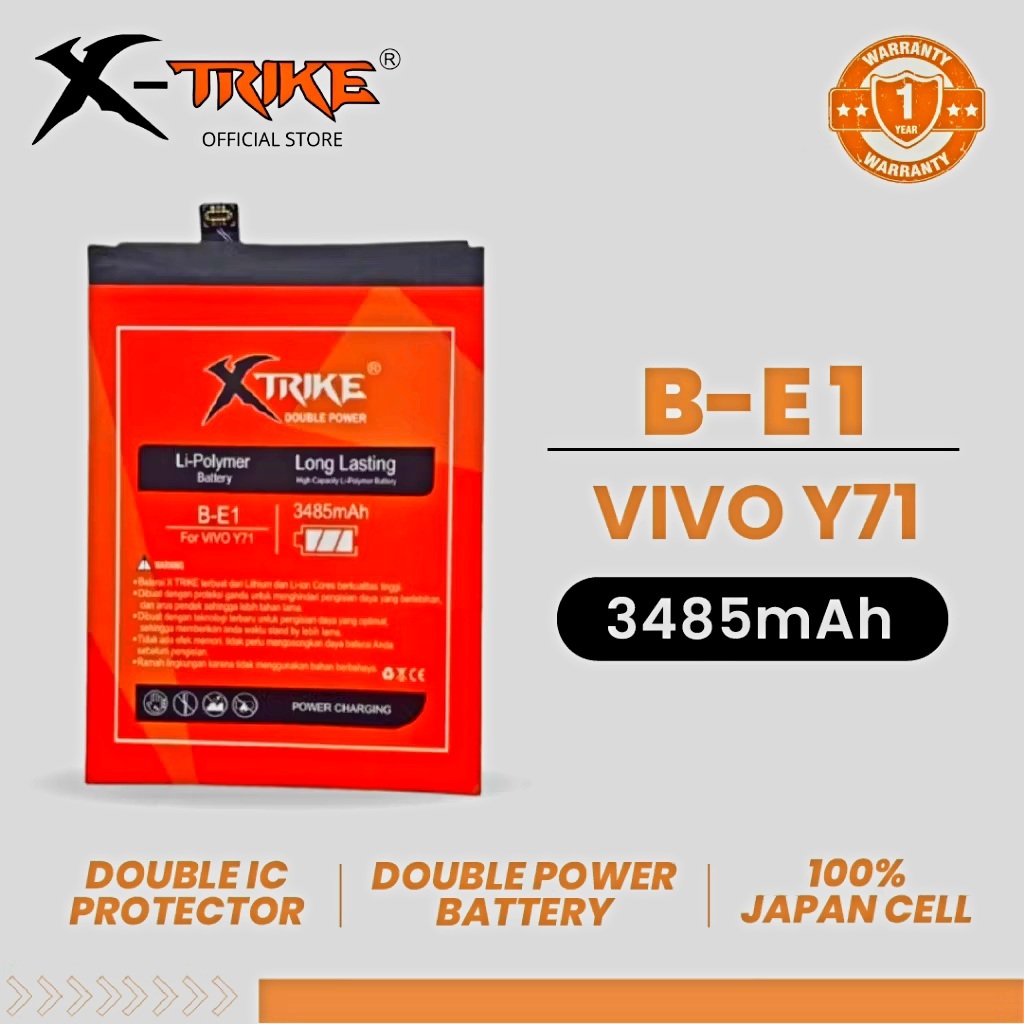 Baterai Hp Vivo 1724 1731 Y71 Y71I B-E1 Double Power Battery Batre X-TRIKE