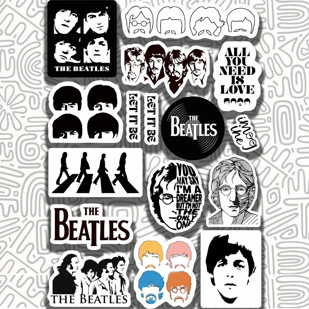 

Sticker Band The Beatles || Stiker Jhon Lennon Imagine Aesthetic