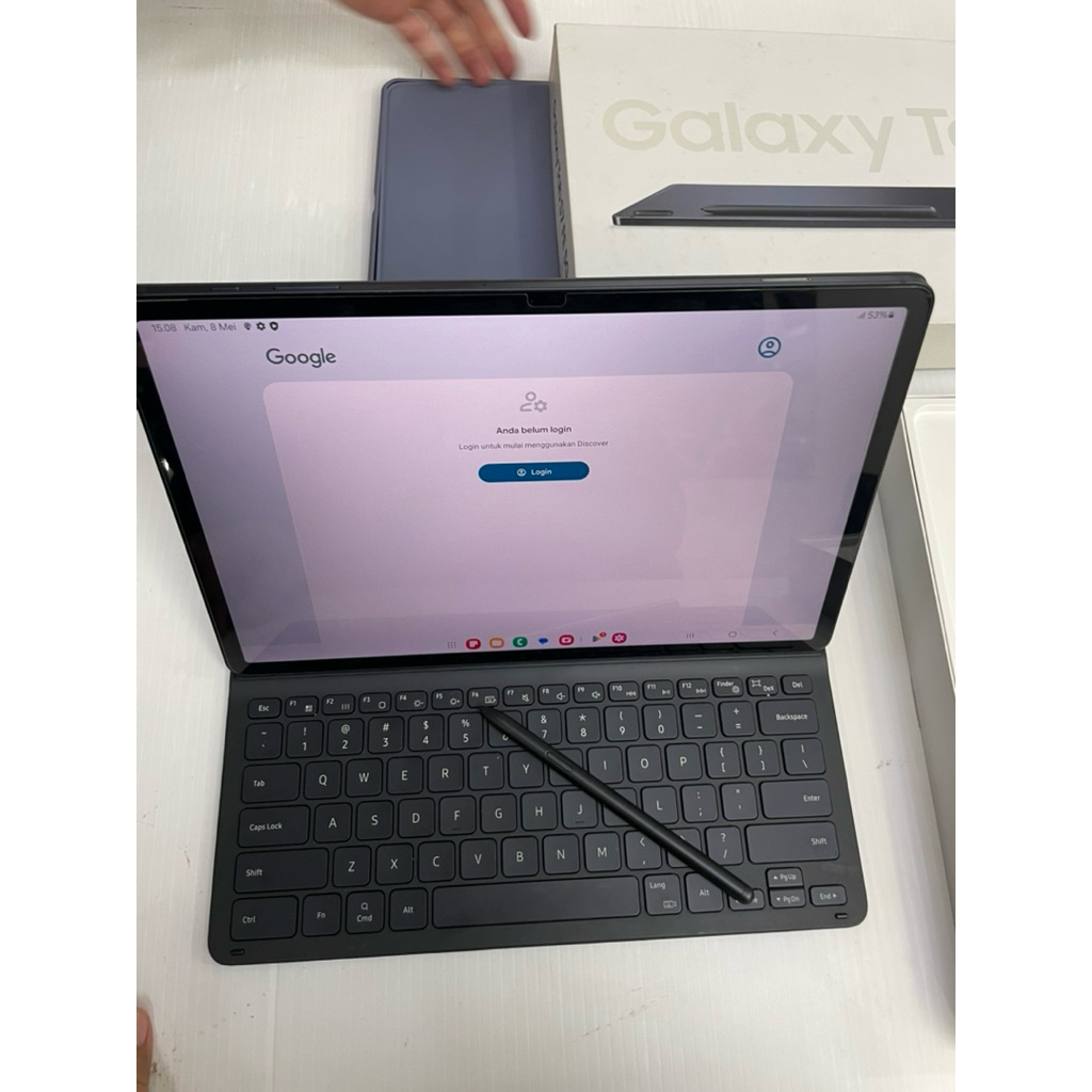 Samsung galaxy Tab s7 FE 5G cell+wifi free keyboard pen original tablet murah resmi sein bekas