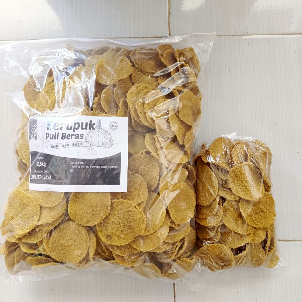 

Kerupuk Puli Beras Berat 500g Gendar Beras